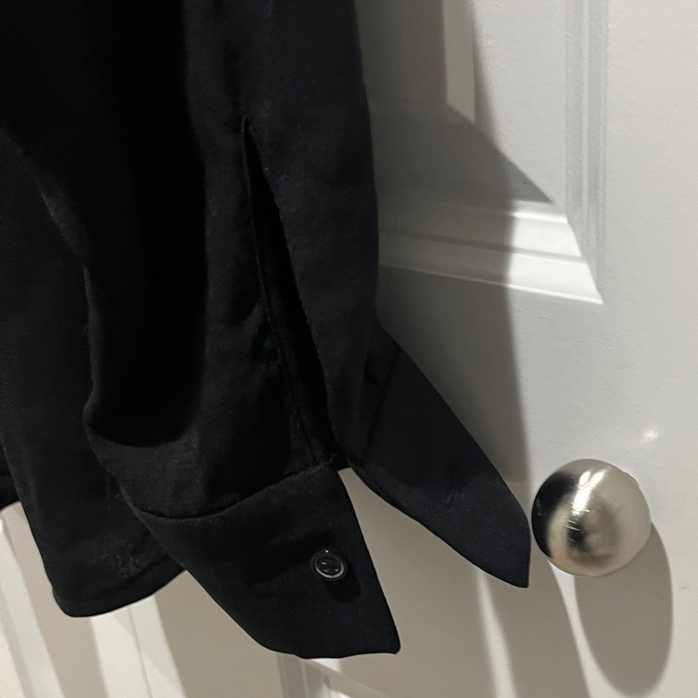Halogen Black Button-Down Blouse - Picture 3 of 4